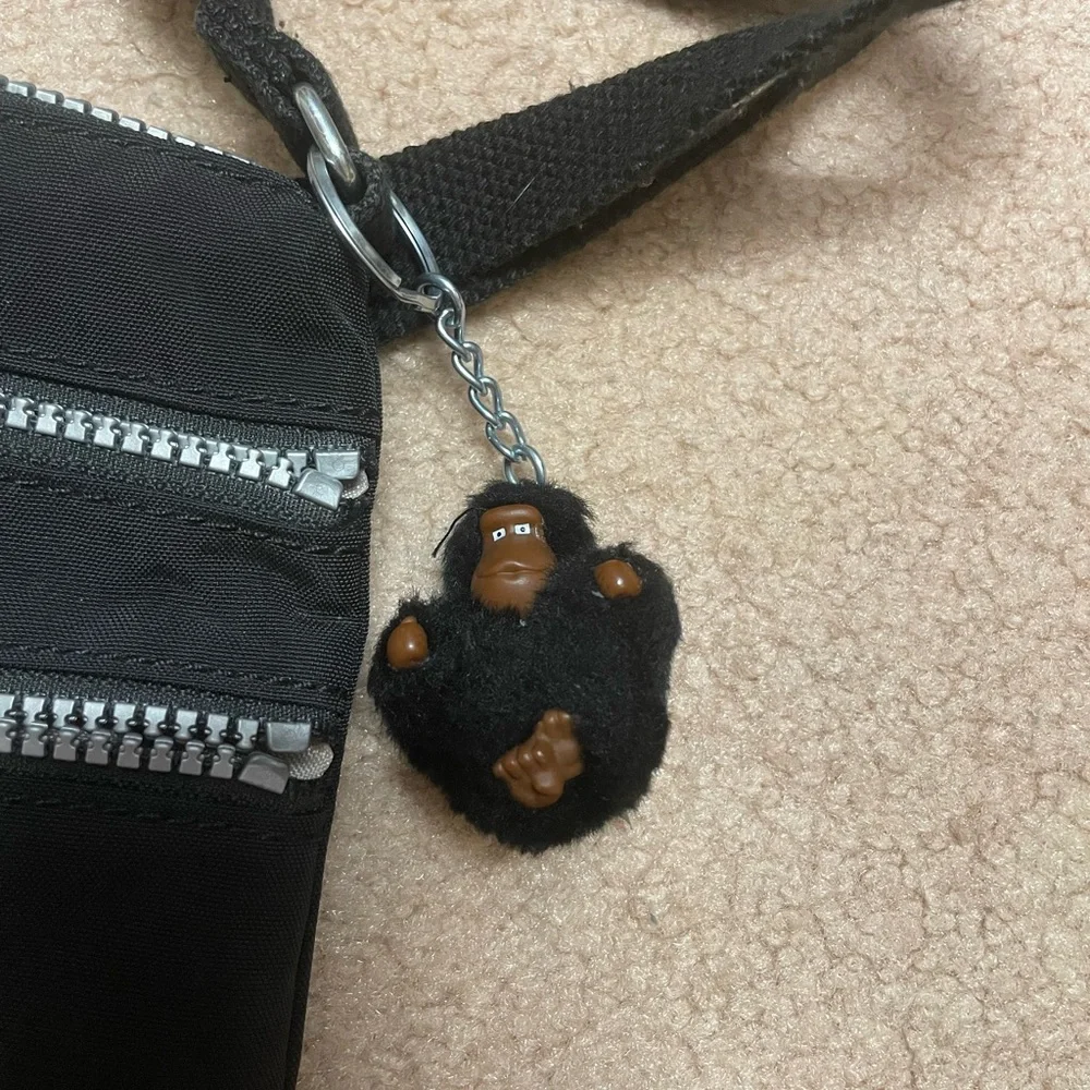 Kipling Black Messenger Bag with Silver Accents - Picture 6 of 8